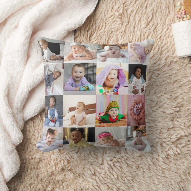 Cojín Decorativo Diseñar su propio Collage de fotos 16 (Manta)