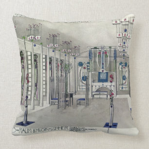 Cojín Decorativo Diseñe para un cuarto de la música con los panel