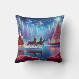 Cojín Decorativo Diseñe su Navidad personalizada impresa