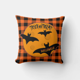 Cojín Decorativo Diseño a cuadros de Halloween