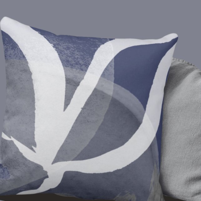 Cojín Decorativo Diseño abstracto artístico | Gris azul y blanco (Subido por el creador)