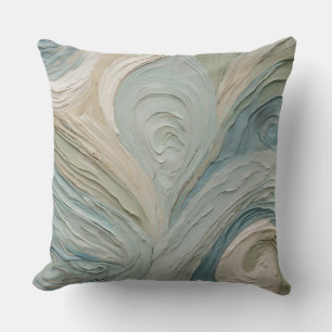 Cojín Decorativo Diseño abstracto azul verde beige