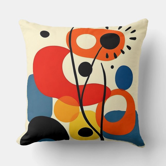 Cojín Decorativo Diseño abstracto colorido (Anverso)