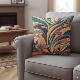 Cojín Decorativo Diseño abstracto con colores bohemios