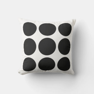 Cojín Decorativo Diseño abstracto de círculo pastel blanco y suave