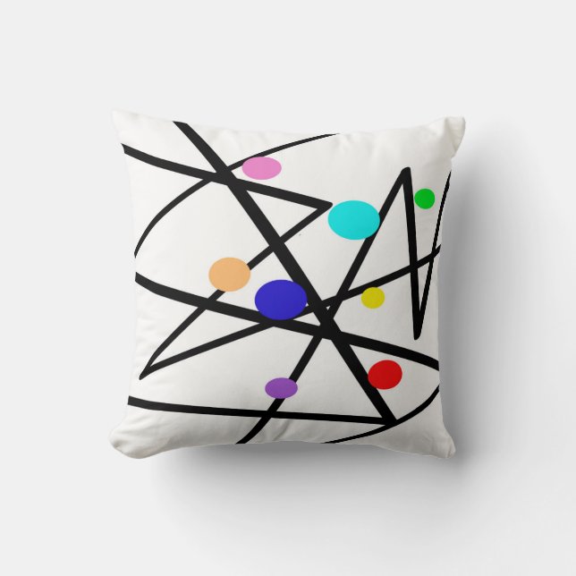 Cojín Decorativo diseño abstracto de estilo moderno arrojar almohad (Anverso)