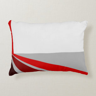 Cojín Decorativo Diseño abstracto de negro rojo