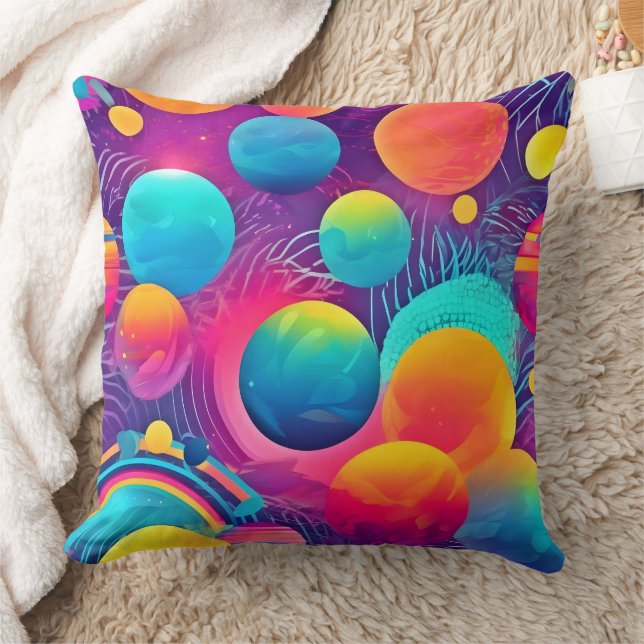 Cojín Decorativo Diseño abstracto de Neon Cosmos (Manta)