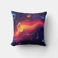 Diseño abstracto de notas musicales flotantes