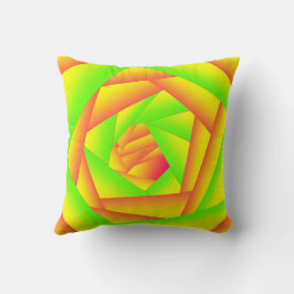 Cojín Decorativo Diseño abstracto de ómbre amarillo del Naranja ver