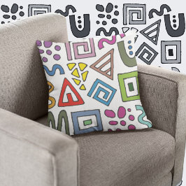 Cojín Decorativo Diseño abstracto de patrones geométricos moderno