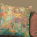 Cojín Decorativo Diseño abstracto de roya y tierra<br><div class="desc">La almohada moderna de tiro presenta un diseño artístico de pincelada en una paleta de colores de color de roya y tierra con acentos dorados, amarillos, naranjas, azules y verdes. Esta elegante almohada tibia, de diseño artístico y colorida, le da un toque de color a cualquier habitación moderna. Una elegante...</div>