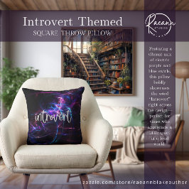 Cojín Decorativo Diseño Abstracto de Tema Introvertido Almohadón Cu