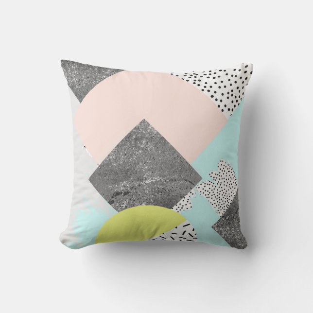 Cojín Decorativo Diseño abstracto geométrico de Scandi (Anverso)