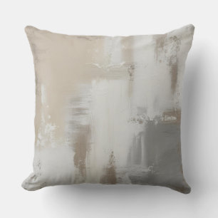 Cojín Decorativo Diseño Abstracto Gris Beige Contemporáneo
