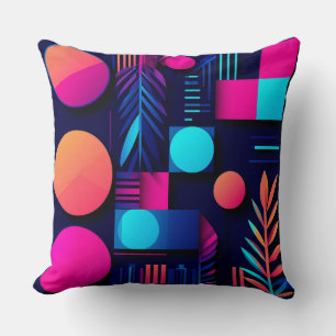 Cojín Decorativo Diseño abstracto moderno con colores vibrantes