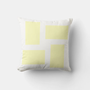 Cojín Decorativo Diseño abstracto pastel blanco y amarillo suave