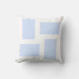 Cojín Decorativo Diseño abstracto pastel blanco y azul bebé