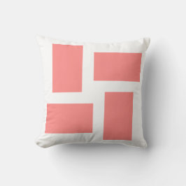 Cojín Decorativo Diseño abstracto pastel blanco y rosa suave