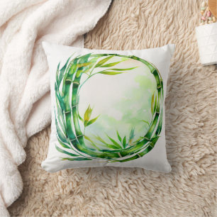 Cojín Decorativo Diseño acuático de bambú