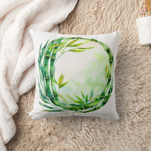 Cojín Decorativo Diseño acuático de bambú (Manta)