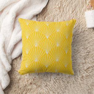 Cojín Decorativo Diseño Art Deco Amarillo