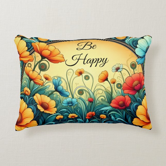 Cojín Decorativo Diseño Art Nouveau (Anverso)