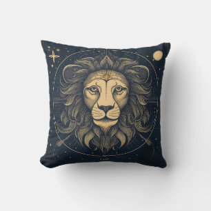Cojín Decorativo Diseño Astrológico Golden Leo Zodiac