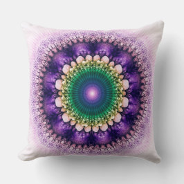 Cojín Decorativo Diseño azul fractal natural