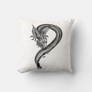 Cojín Decorativo Diseño blanco y negro de Dragon