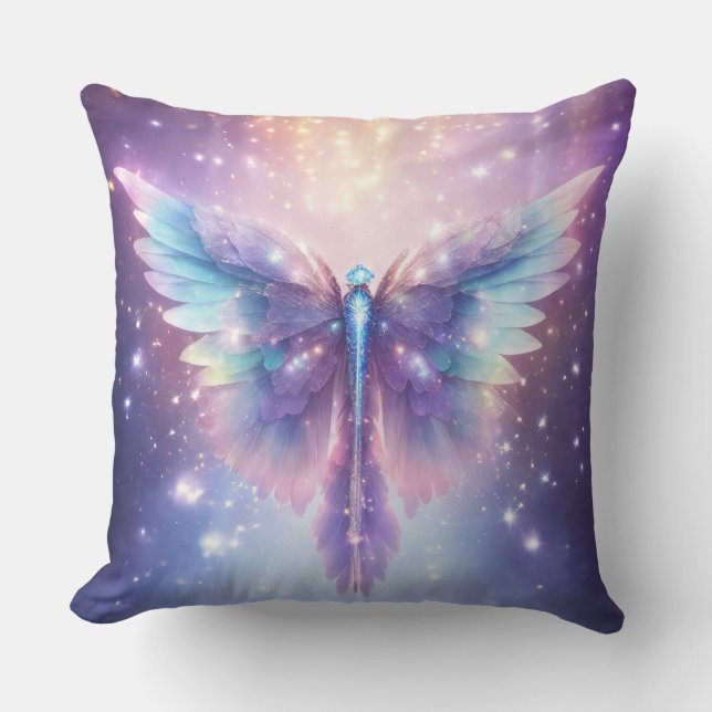 Cojín Decorativo Diseño Blue Purple Angel Wings (Anverso)