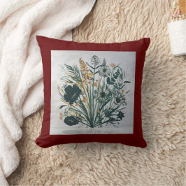 Cojín Decorativo Diseño botánico único para jardineros