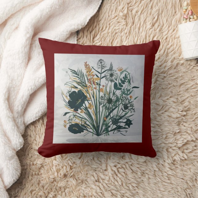 Cojín Decorativo Diseño botánico único para jardineros (Manta)
