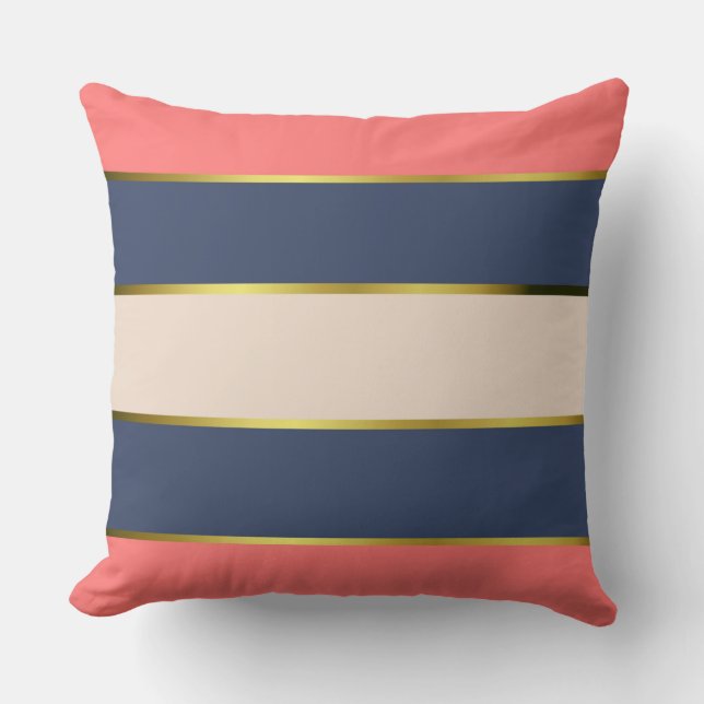 Cojín Decorativo Diseño clásico coral (Anverso)