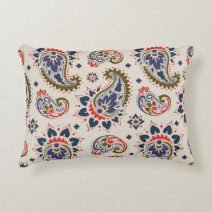 Cojín Decorativo Diseño clásico de patrón paisley sin costura.