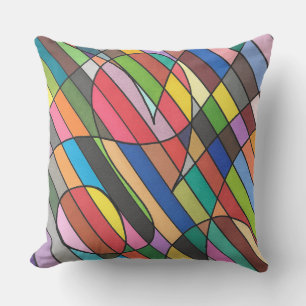 Cojín Decorativo Diseño Colorido Abstracto al Estilo de Vidrio Pint