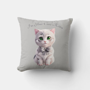 Cojín Decorativo Diseño con un lindo gatito gris