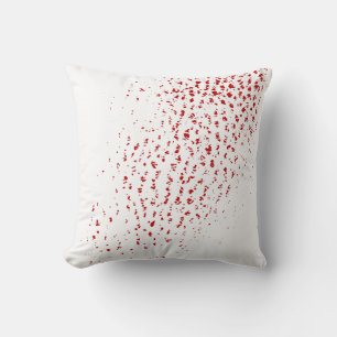 Cojín Decorativo Diseño contemporáneo de puntos blancos y rojos