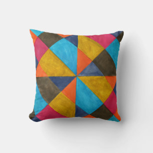 Cojín Decorativo Diseño creativo abstracto de acuarela.