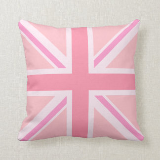 Cojín Decorativo Diseño cuadrado de banderas rosadas/naves