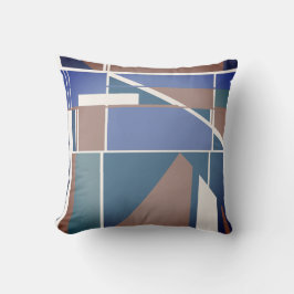 Cojín Decorativo Diseño de abstracto moderno Verde azulado-blanco-n