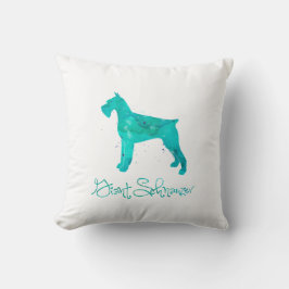 Cojín Decorativo Diseño de acuarela Schnauzer gigante