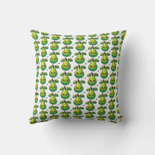 Cojín Decorativo Diseño de aguacate de dibujos animados