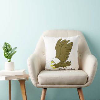 Cojín Decorativo Diseño de Águila Calva Personalizado