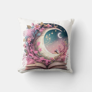 Cojín Decorativo Diseño de Amante de Libros de Fantasía