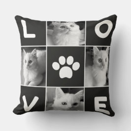 Cojín Decorativo Diseño de amante de mascotas minimalista lindo