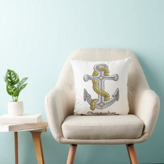 Cojín Decorativo Diseño de Ancla Personalizado