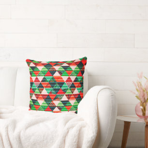 Cojín Decorativo Diseño de árbol de Navidad lleno de colores arroja