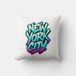 Cojín Decorativo Diseño de arte callejero en Nueva York