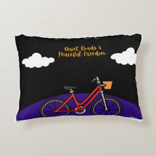 Cojín Decorativo Diseño de Arte de Bicicleta Minimalista